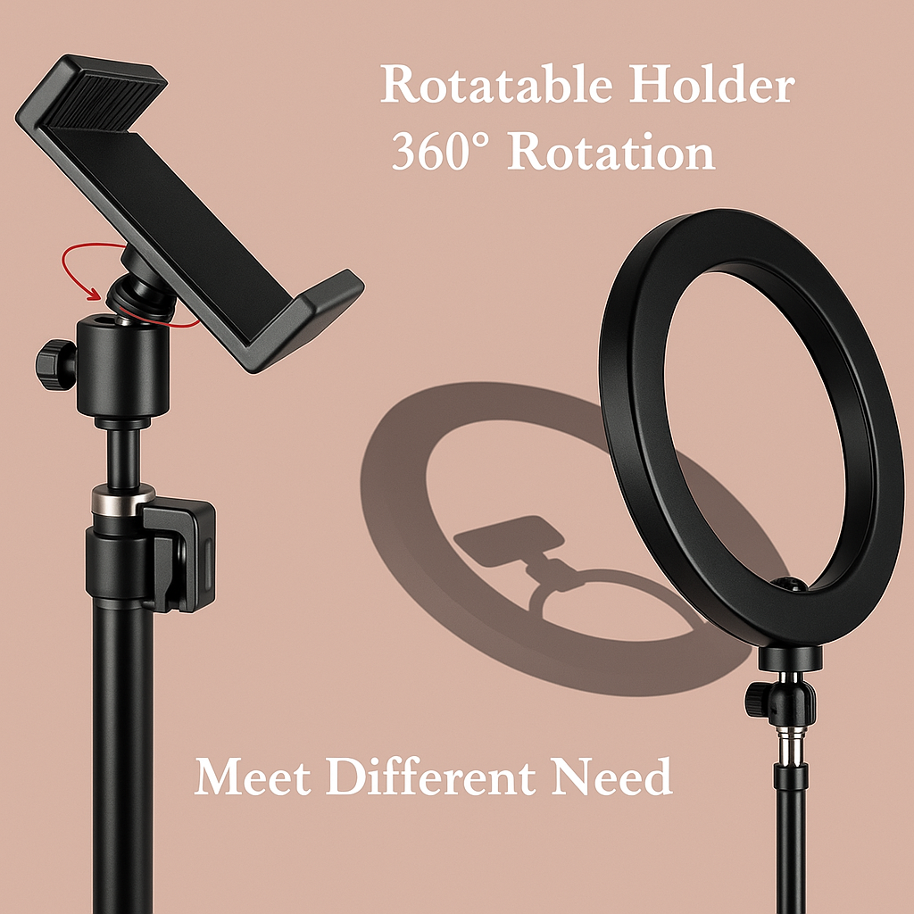 26 cm ring light with tripod and support for all smartphones