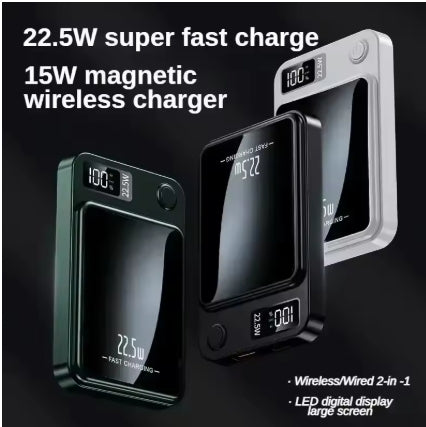 Batterie externe magnétique sans fil 50000 ou 100000 mAh, charge Super rapide. pour iPhone Huawei Samsung.