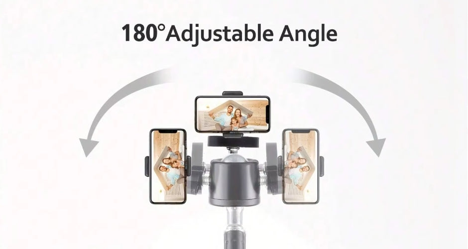 Trépied pliable et clip de support de téléphone 160 Cm multifonctionnel, pour téléphone et appareil photo