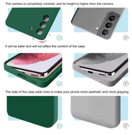 Coque de Luxe en Silicone liquide pour Samsung S25 S24 Galaxy S20 S21 S22 S23 FE Plus Note10 20 A52 A31 A41 A71 A51 A72 A70 A50