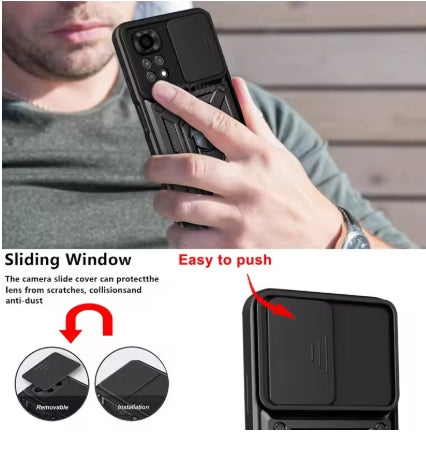 Coque Incassable coulissante pour Xiaomi Redmi Note 13,12,11 Pro,Plus,11s,12s .