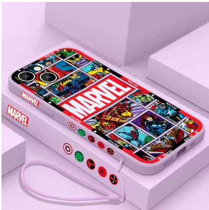 Coque MARVEL Officielle pour iPhone 15,14,13,12,11,8,7,SE.