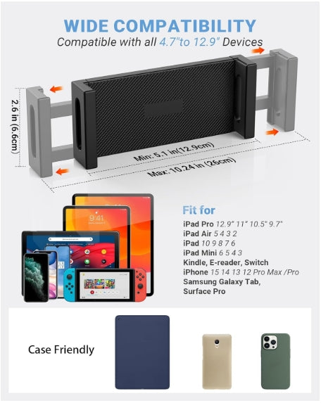 Support de téléphone et tablette pour lit