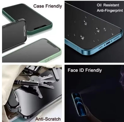 Protecteur d'écran anti-espion pour iPhone 15 14 13 12 11 Pro Max Mini X XS Poly 7 8 6 Plus SE
