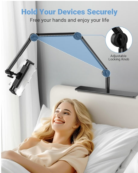 Support de téléphone et tablette pour lit