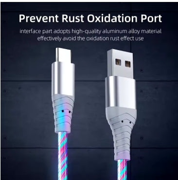 Câble USB LED de type C 3 Ampère , charge rapide, cordon de charge pour Samsung . Chaque Type de prise de charge existe pour chaque couleur. Envoyez un email si votre modèle n est pas répertorié. Merci.