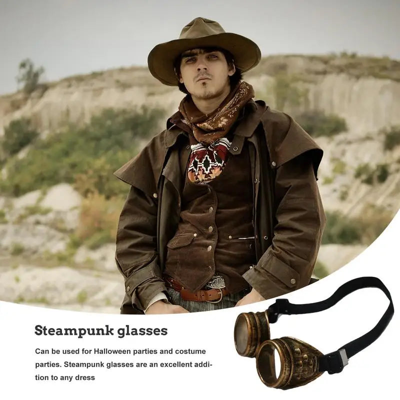 Vintage Fashion Sunglasses Victorian Gothic Cosplay Rivet Steampunk Goggles Glasses Welding Punk Goggles