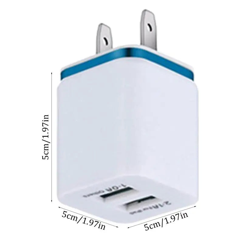 3A Duals USB Mobile Phone Fast Charging With Smart Charging Cell Phone Wall Chargers Duals Charger Block Portable For Travel