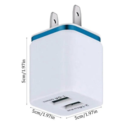 3A Duals USB Mobile Phone Fast Charging With Smart Charging Cell Phone Wall Chargers Duals Charger Block Portable For Travel