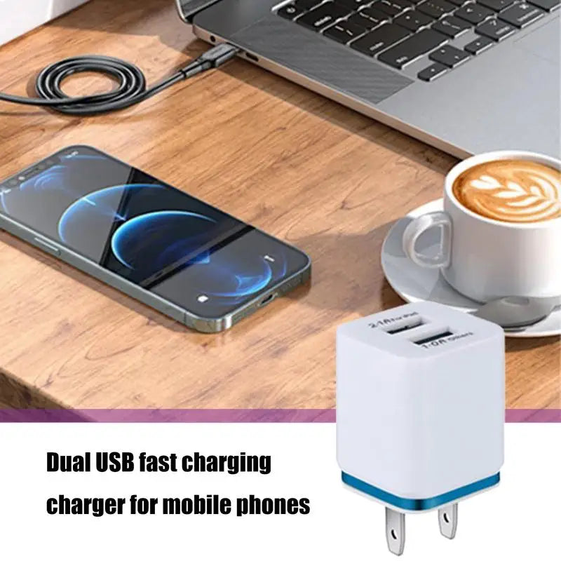 3A Duals USB Mobile Phone Fast Charging With Smart Charging Cell Phone Wall Chargers Duals Charger Block Portable For Travel