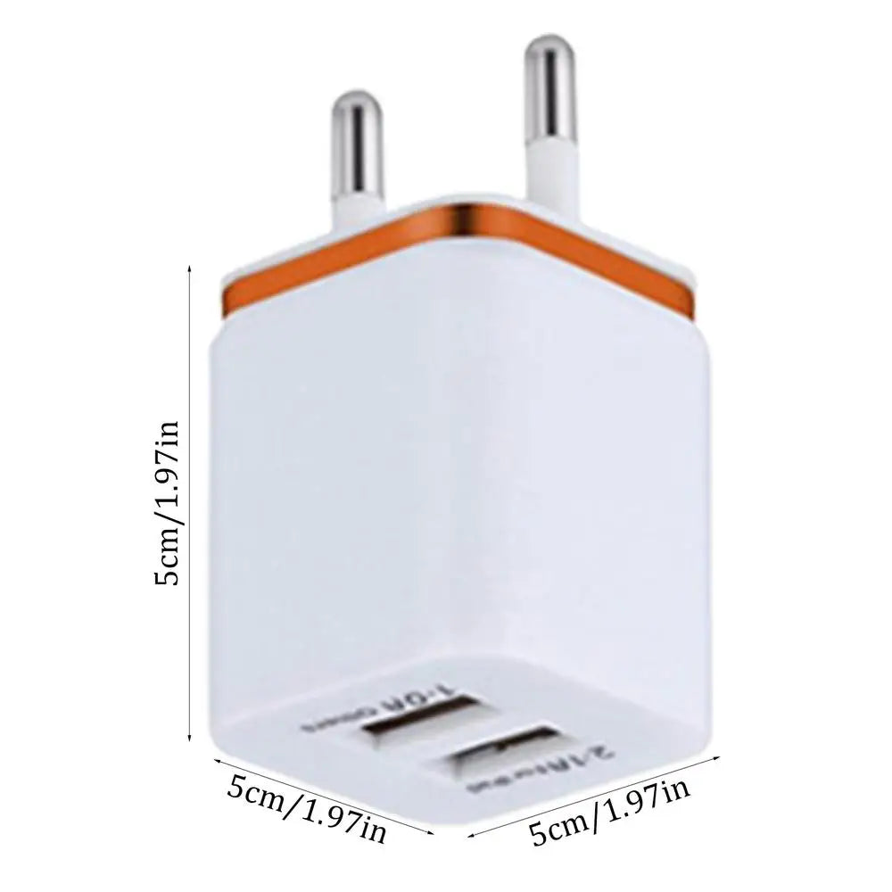3A Duals USB Mobile Phone Fast Charging With Smart Charging Cell Phone Wall Chargers Duals Charger Block Portable For Travel