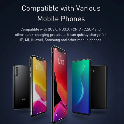 Batterie externe Baseus 10000mAh ou  20000mAh Powerbank à charge rapide 22,5W compatible tous Smartphone