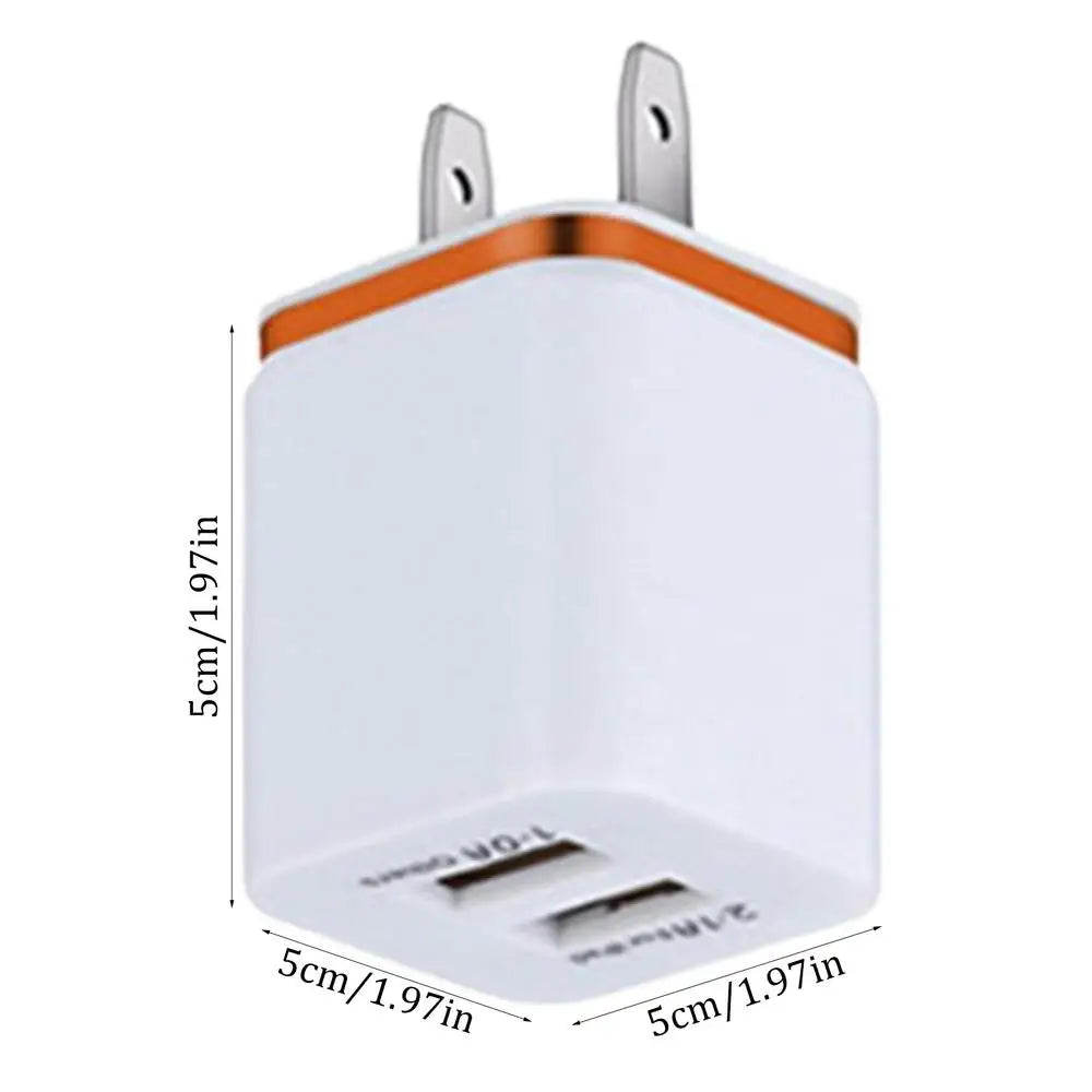 3A Duals USB Mobile Phone Fast Charging With Smart Charging Cell Phone Wall Chargers Duals Charger Block Portable For Travel
