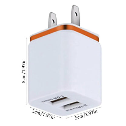 3A Duals USB Mobile Phone Fast Charging With Smart Charging Cell Phone Wall Chargers Duals Charger Block Portable For Travel
