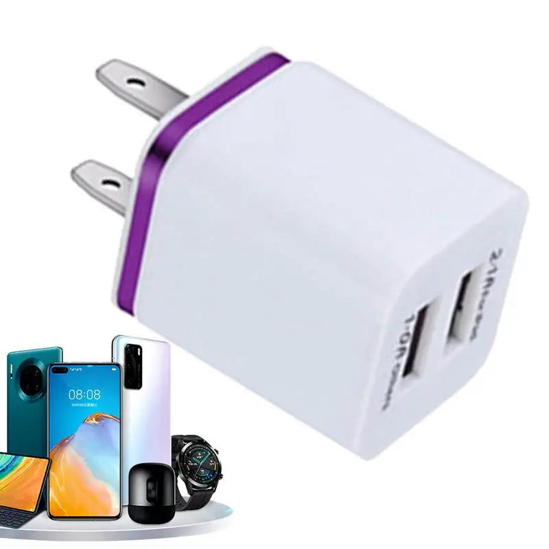 3A Duals USB Mobile Phone Fast Charging With Smart Charging Cell Phone Wall Chargers Duals Charger Block Portable For Travel