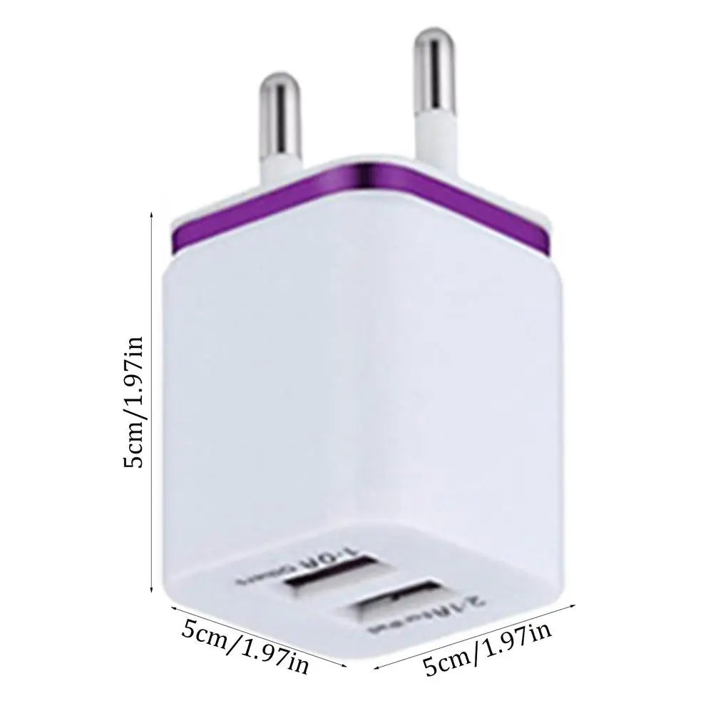 3A Duals USB Mobile Phone Fast Charging With Smart Charging Cell Phone Wall Chargers Duals Charger Block Portable For Travel
