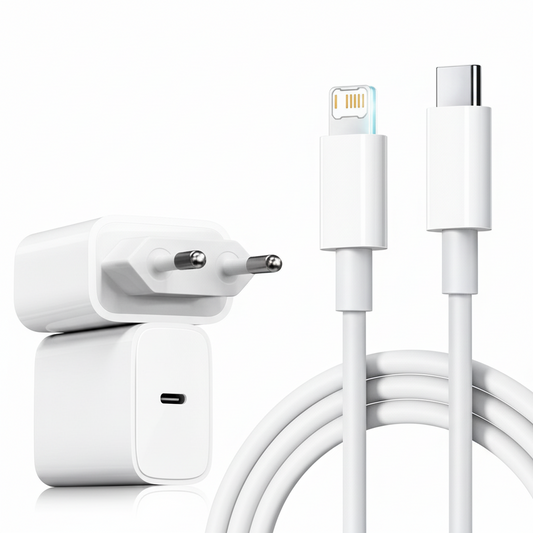Chargeur rapide PD 40W et Cable USB C pour iPhone 8 à 14 Pro Max et Plus